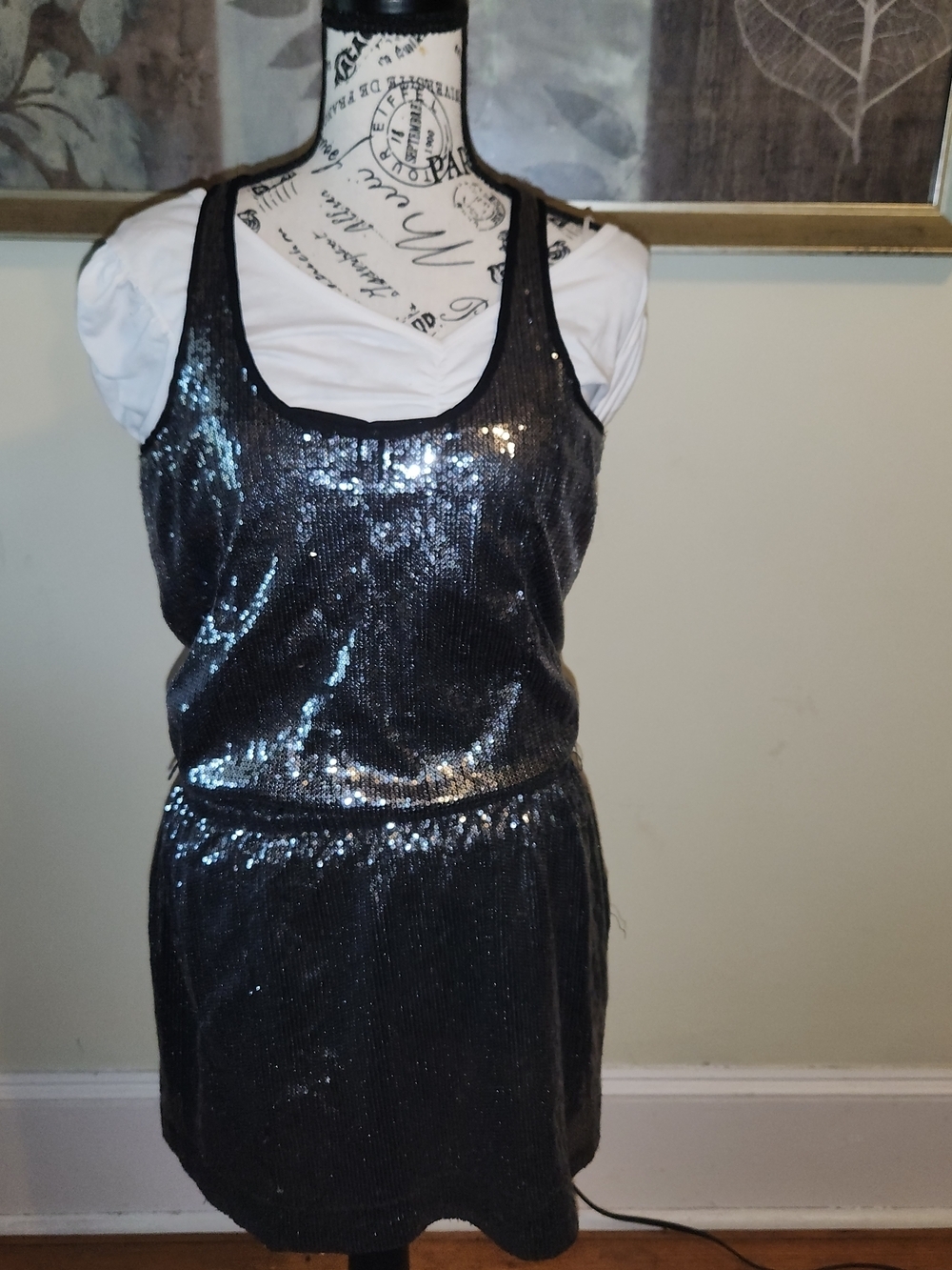 Michael Kors Black Sequin Mini Dress
